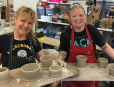 proud first-time potters