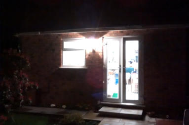 the studio at night